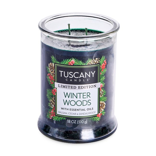 Tuscany Single Pour Candle Winter Woods 18oz