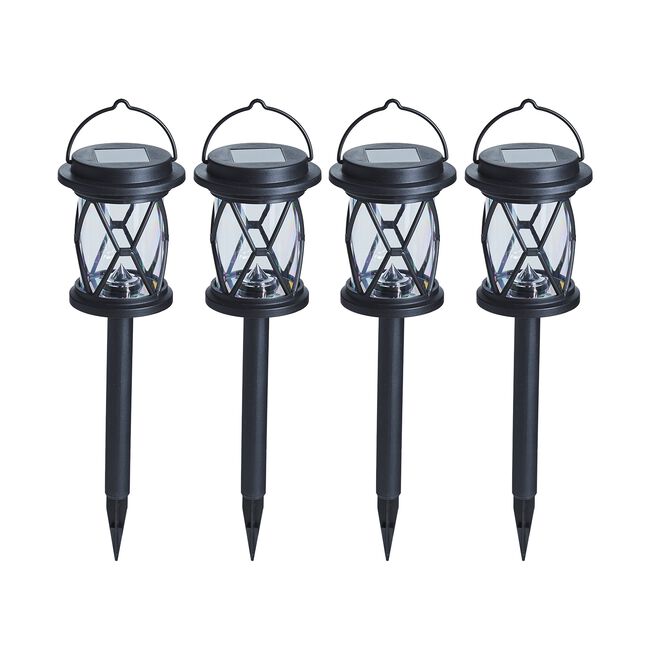 Aveyron Solar Garden Post Lights Set of 4