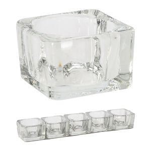 Tealight Candle Holder Glass - 5 Pack