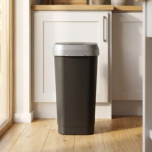 Kis Dual 50L Grey/Black Swing Bin