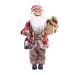 45cm Standing Woodland Santa With Lantern