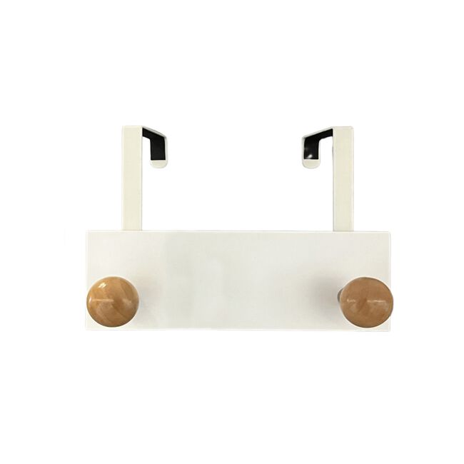 Over Door 2 Hook Wooden Hanger 