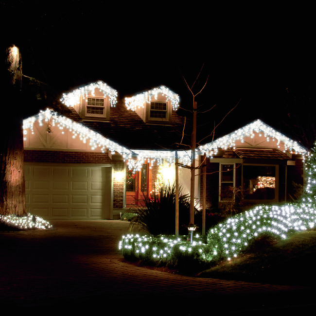 720 WHITE Icicle Led Snowing Light