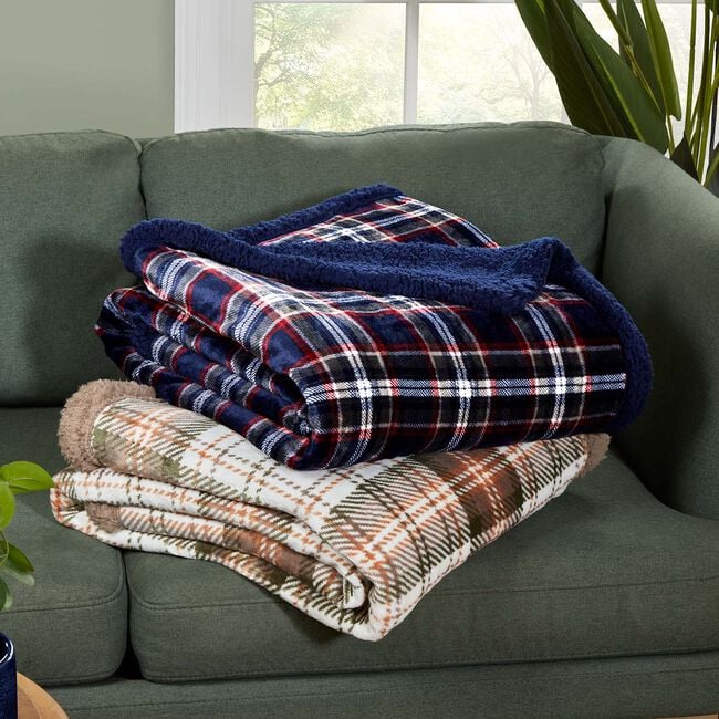RUANE BORG CHECK NATURAL 150x200cm Throw