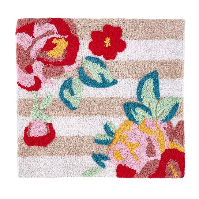 Floral Tufted Shower Mat 50cm x 50cm