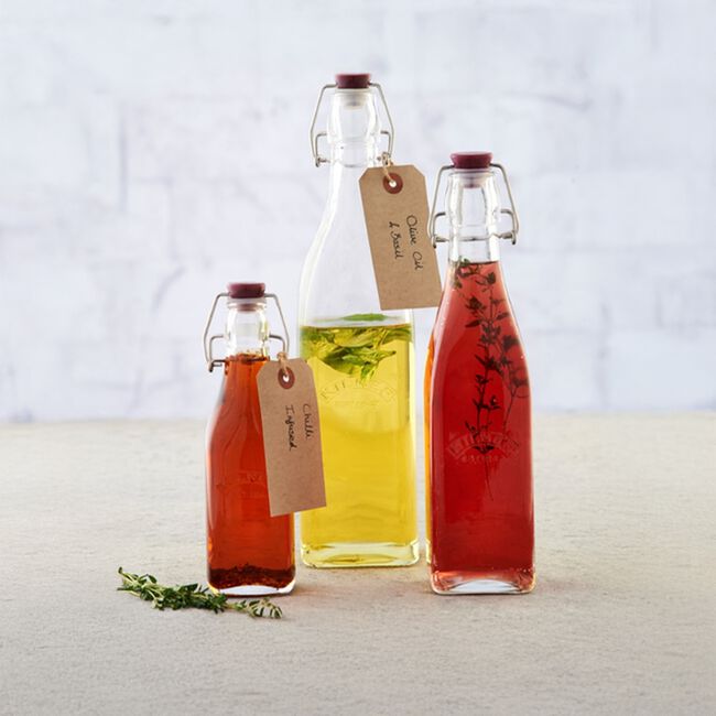 KILNER SQUARE 1L Cliptop Preserve Bottle