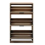 Herringbone Haven Three Door Shoe Cabinet