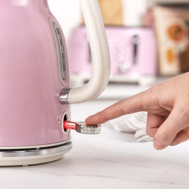 SALTER RETRO PINK 1.7L Rapid Boil Kettle