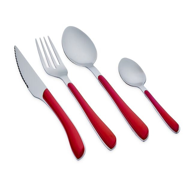 Master Cutler Coloured 24 Piece Cutlery Set
