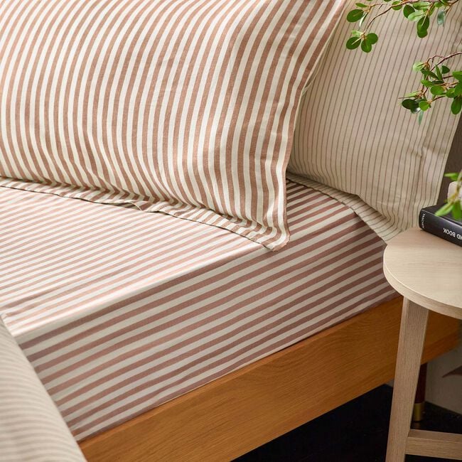 HEBDEN Single Fitted Sheet Pecan