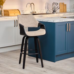 BECKETT Barstool Woven Beige