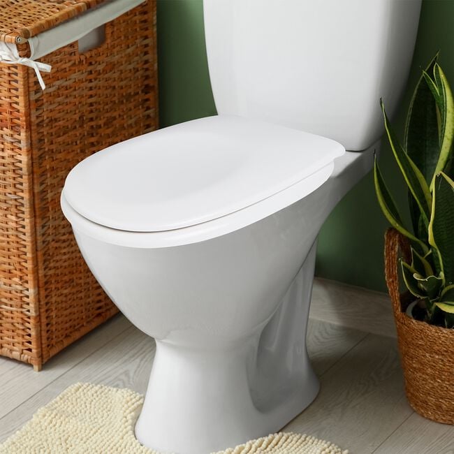 Plain White Slow Close Toilet Seat