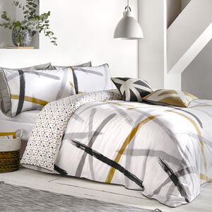 SINGLE DUVET COVER Appletree Boutique Leda Grey & Ochre