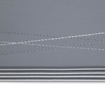 Reversible Leather Diamond Placemats 4 Pack - Grey