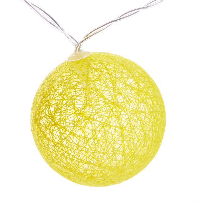 10 Warm White LED Cotton Balls