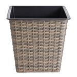 Rattan Square Plant Pot Natural