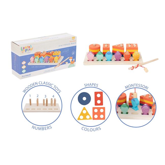 Learn & Play Stack & Sort Wooden Set
