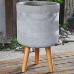 Inca Pedestal Fibre Clay Plant Pot - Large