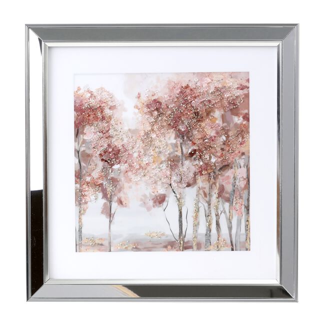 Woodland At Dawn Jewelled Wall Art - 46.5cmx46.5cm