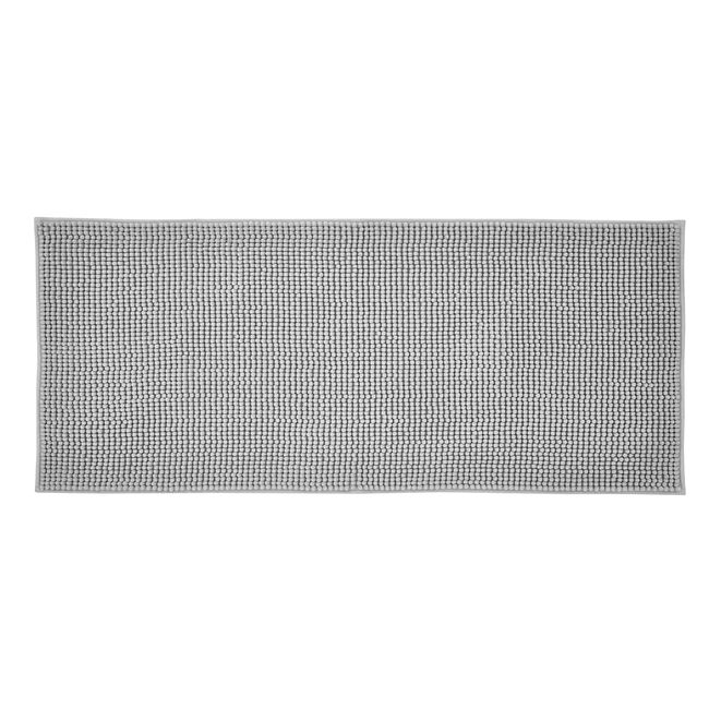 CATHERINE LANSFIELD EXTRA LONG BOBBLE BATH MAT SILVER