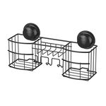 Black Bathroom Rack with Suction Fix