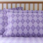 Argyle Oxford Pillowcase Pair - Purple