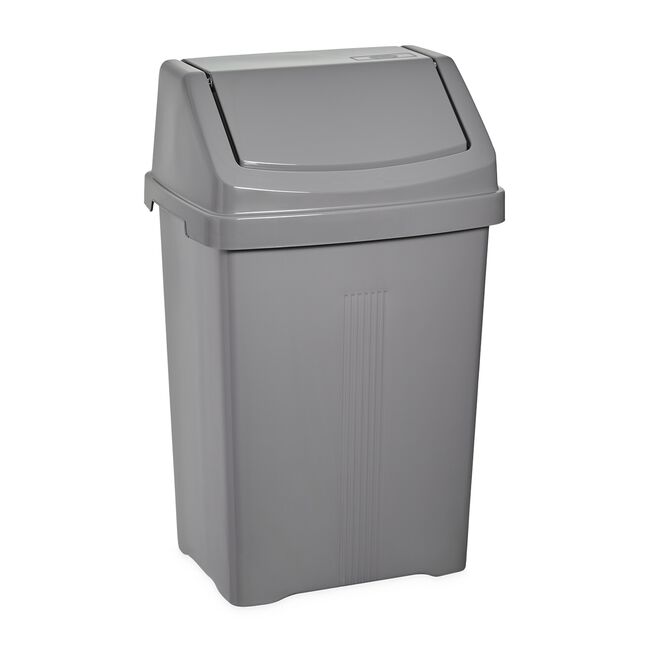 Casa Swing Bin Silver 25L