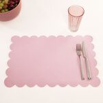 SCALLOP LEATHER Lilac Placemat