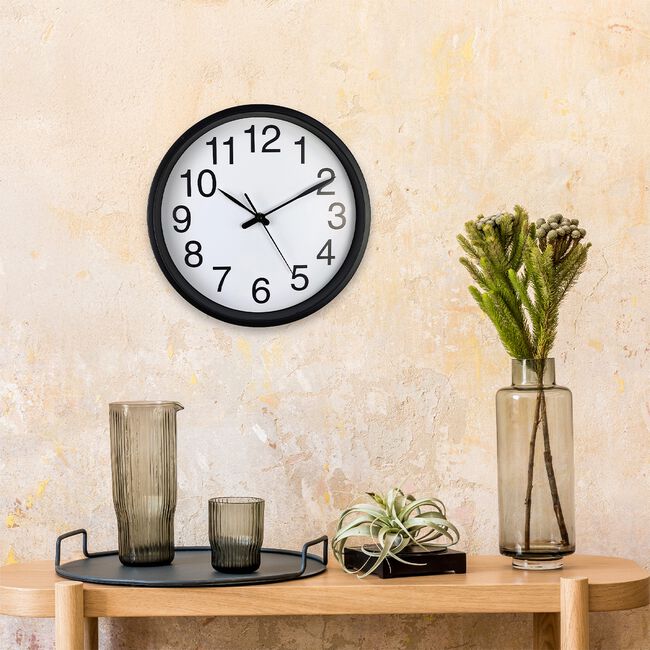 Simple White Clock 12'' 