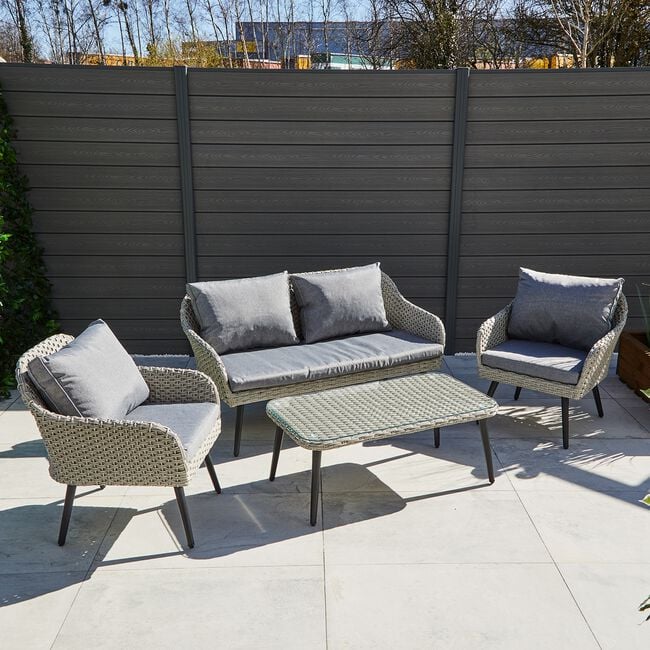 Savona 4 Piece Rattan Garden Sofa Set