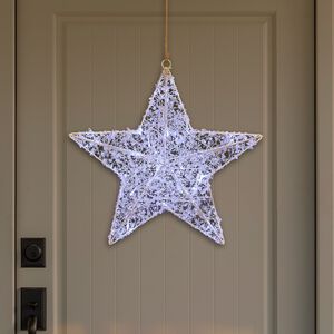 Crystal Bead Christmas Star With Twinkling Lights