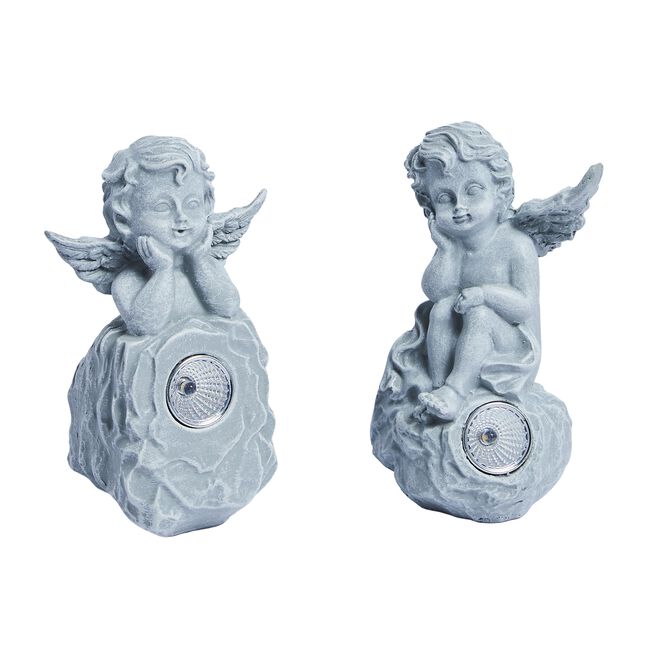 Cherub with Solar Light