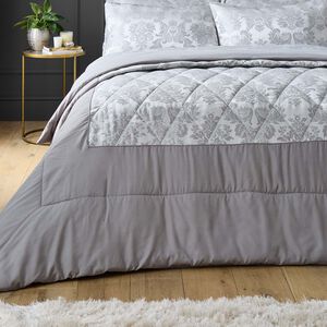 CATHERINE LANSFIELD DAMASK JACQUARD SILVER 200x220 Bedspread