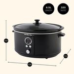 Hamilton Beach 6.5L Digital Black Slow Cooker 
