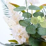 35cm Cream Floral & Eucalyptus Arrangement