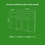 Deluxe 380GSM 6 Burner Gas BBQ Cover 