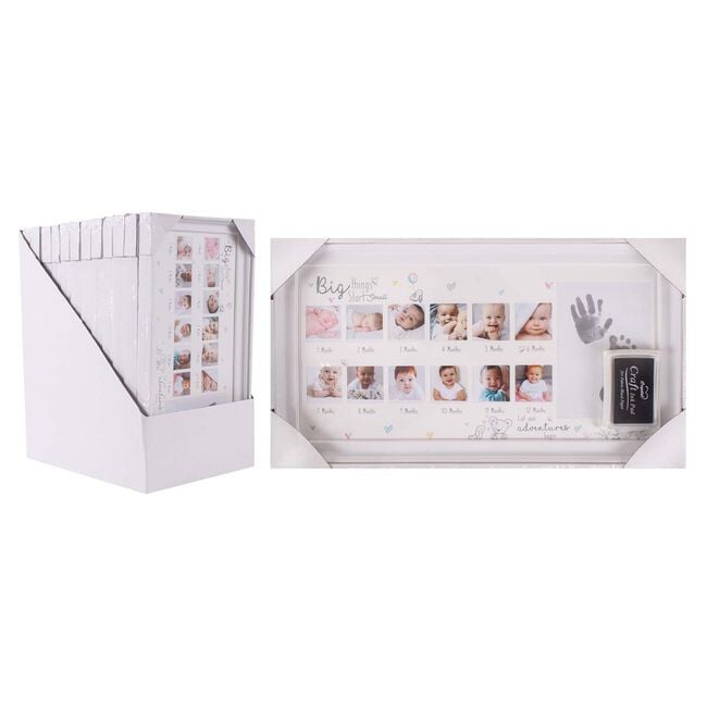 First Steps Hand/Footprint 12 Month Photo Frame