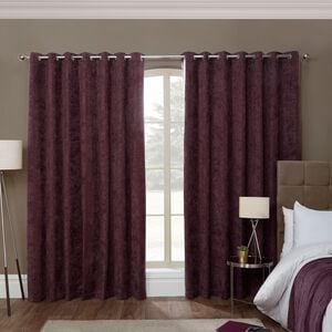 BLACKOUT & THERMAL HERRINGBONE CHENILLE MAUVE 66x5