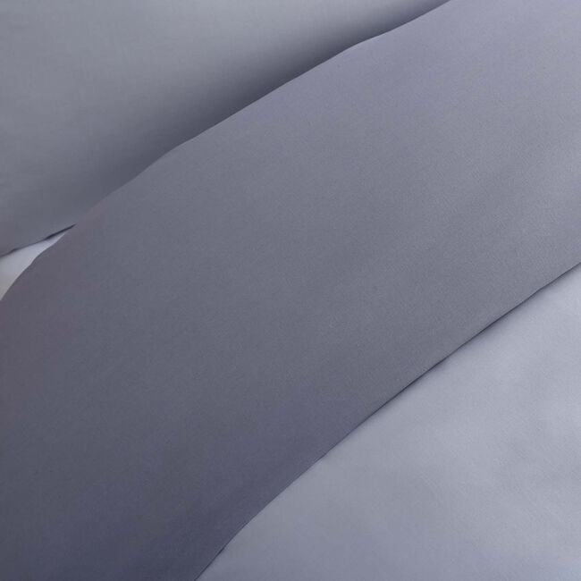 SINGLE DUVET COVER Luxury Percale Silver/Grey