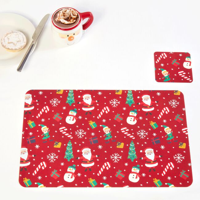 Santa's Workshop 6 Pack Mats & Coasters