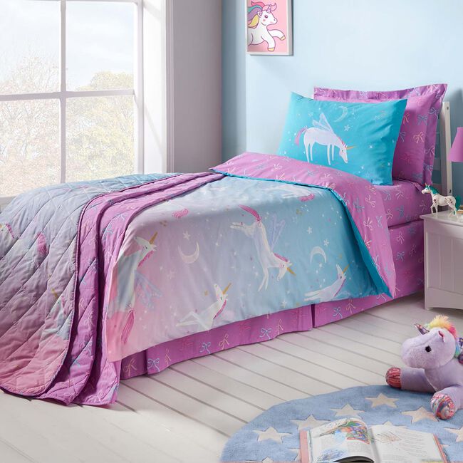JUNIOR BED DUVET COVER Unicorn Bows