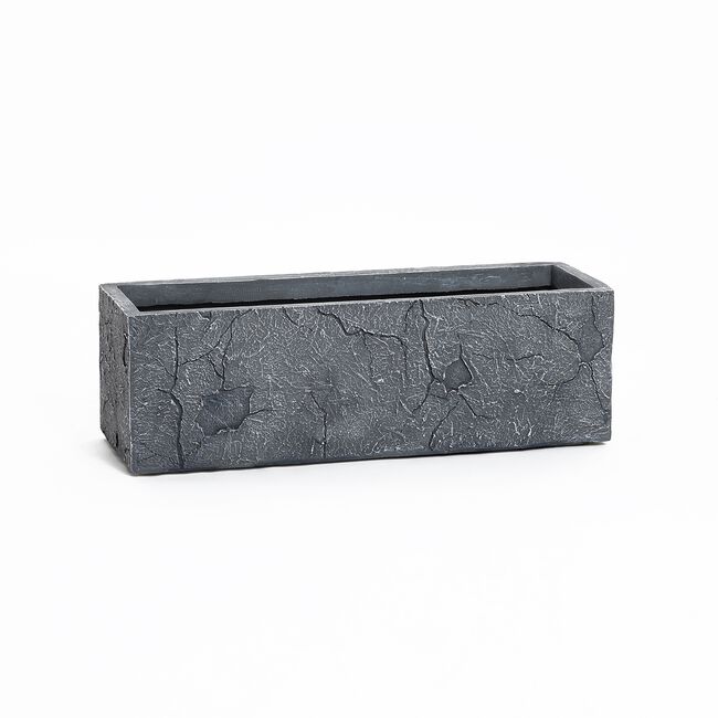 PORTO MEDIUM DARK GREY MARBLE POT