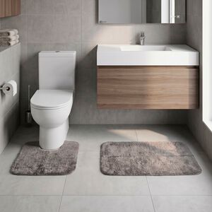 2 Piece Cotton Plain Dye Bathroom Set