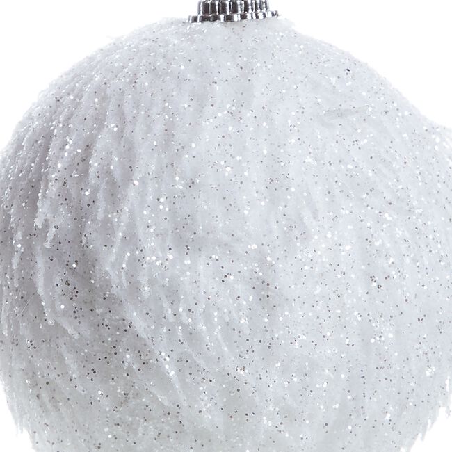 Feathered Christmas Bauble Tree Decoration - White