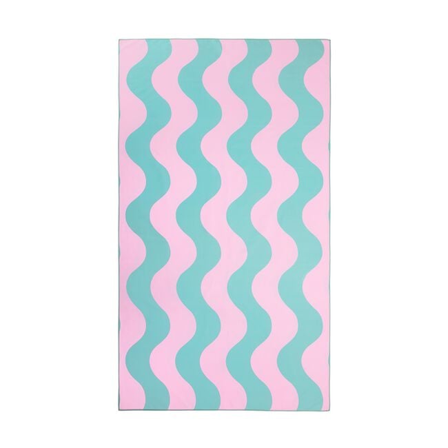 Printed Wavey Days Microfibre Beach Towel 220GSM
