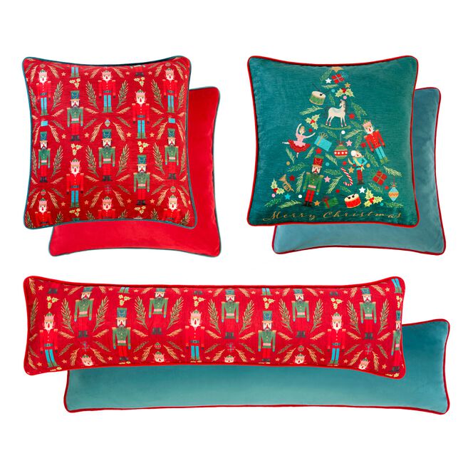 Nutcracker 2 Pack Cushion Covers 45cm x 45cm 