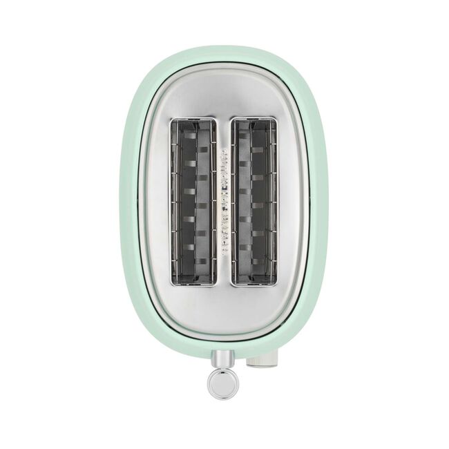 SALTER RETRO GREEN CURVED BODY 2 Slice Toaster