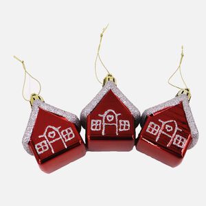 3D Glitter Christmas Houses - 3 Pack
