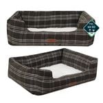 GREEN PLAID PET BED LARGE 71X58X25CM