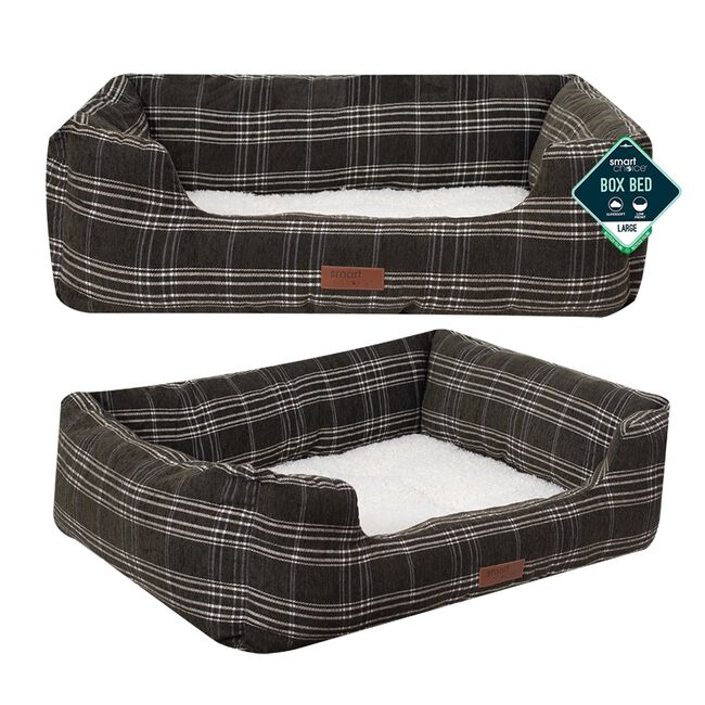 GREEN PLAID PET BED LARGE 71X58X25CM
